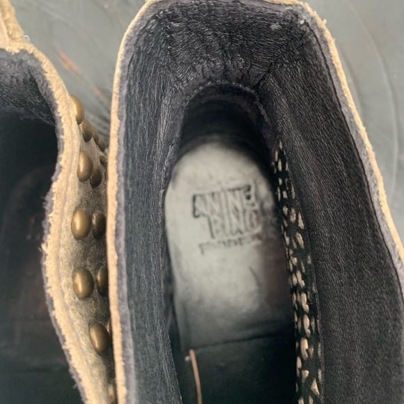 Anine Bing grey/silver studded laser cut booties - Picture 8 of 9